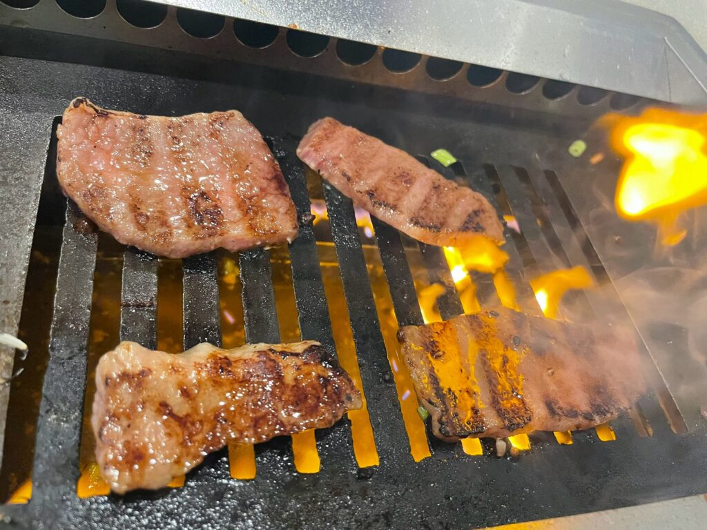 ロースターで焼き上げる