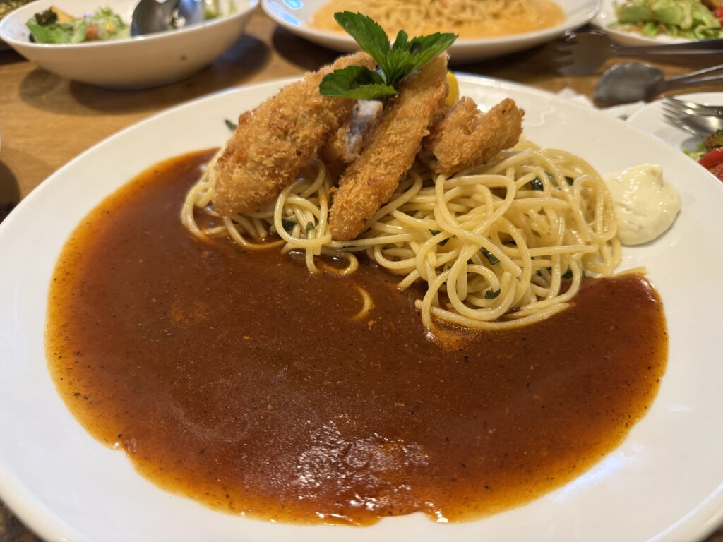 ルイジアナソースのパスタ